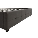 Κρεβάτι Roi  διπλό 160x200 ύφασμα ανθρακί + αποθηκευτικό χώρο