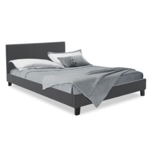 Κρεβάτι Nevil  διπλό 150x200 με ύφασμα χρώμα ανθρακί