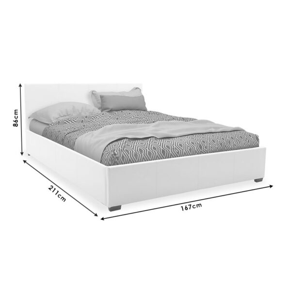 Κρεβάτι Norse  διπλό ύφασμα γκρι με αποθηκευτικό χώρο 160x200εκ