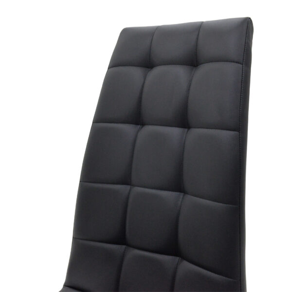 Καρέκλα Darrell  PU μαύρο-βάση χρωμίου