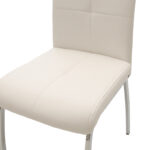 Καρέκλα Ariadne  PU λευκό-πόδι χρωμίου