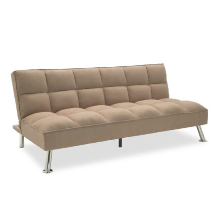 Καναπές-κρεβάτι Rebel  3θέσιος με ύφασμα μπεζ-καφέ 189x92x82εκ
