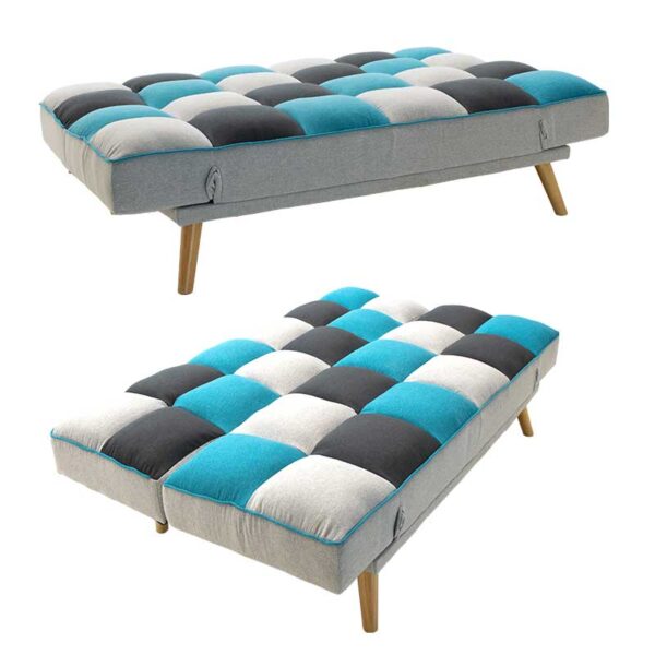 Καναπές - κρεβάτι Andy  3θέσιος με ύφασμα πολύχρωμο 178x91x86εκ