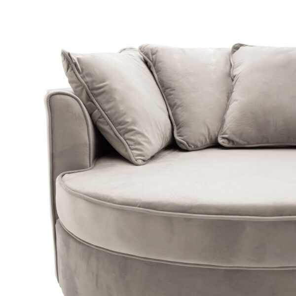 Πολυθρόνα-καναπές Ophelia  βελούδο γκρι 123x120x85εκ