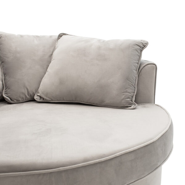 Πολυθρόνα-καναπές Ophelia  βελούδο γκρι 123x120x85εκ