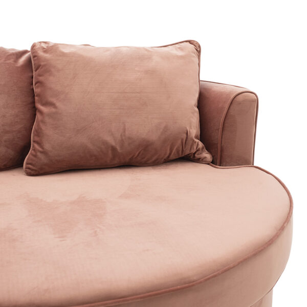 Πολυθρόνα-καναπές Ophelia  βελούδο σάπιο μήλο 123x120x85εκ