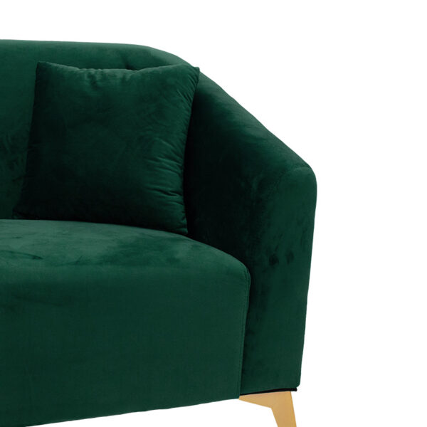 Καναπές 3θέσιος Pax  βελούδο σκούρο πράσινο 199x77x82εκ