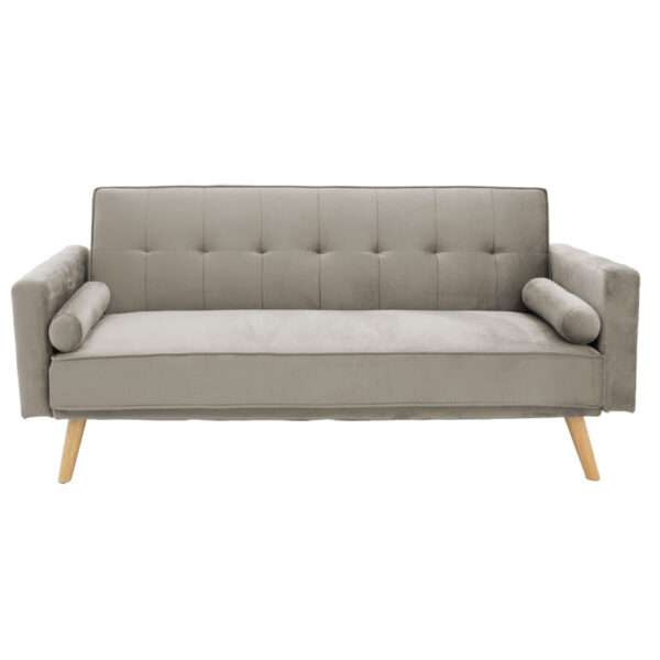 Καναπές-κρεβάτι Success  3θέσιος βελούδο γκρι 190x80x84εκ
