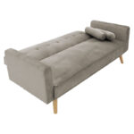 Καναπές-κρεβάτι Success  3θέσιος βελούδο γκρι 190x80x84εκ