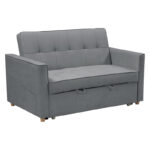 Καναπές-κρεβάτι Commit  2θέσιος ύφασμα ανθρακί 142x93x90εκ