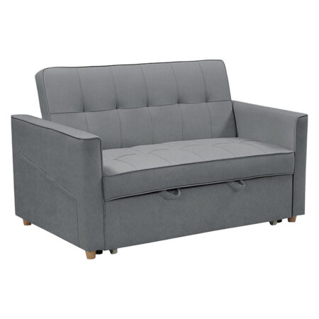 Καναπές-κρεβάτι Commit  2θέσιος ύφασμα ανθρακί 142x93x90εκ