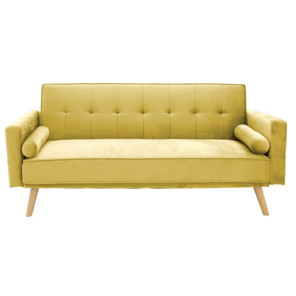 Καναπές-κρεβάτι Success  3θέσιος κίτρινο βελούδο 190x80x84εκ