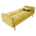 Καναπές-κρεβάτι Success  3θέσιος κίτρινο βελούδο 190x80x84εκ