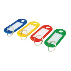 Ετικέτες Κλειδιών Και Δακτυλίδι Πλαστικό 5Τμχ Σε Διάφορα Χρώματα