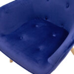 Πολυθρόνα Kido  βελούδο χρώμα μπλε