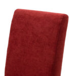 Καρέκλα Ditta  ύφασμα κόκκινο-πόδι μασίφ ξύλο καρυδί