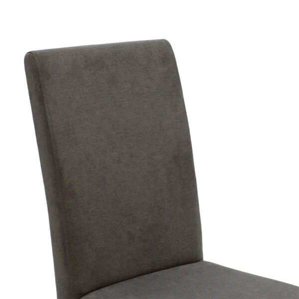Καρέκλα Ditta  ανθρακί ύφασμα - πόδια ξύλο μασίφ μαύρο