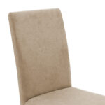Καρέκλα Ditta  ύφασμα εκρού-πόδι μασίφ ξύλο μαύρο