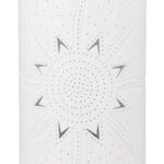Λάμπα Επιτραπέζια Κυλινδρική Με Διακόσμηση Ήλιο Λευκό Πορσελάνη 12x12x28cm