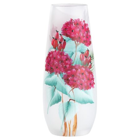 Βάζο Φθινοπωρινά Λουλούδια Πολύχρωμο Γυαλί 26cm