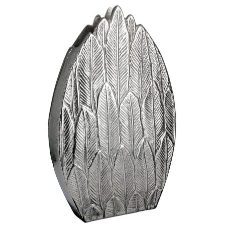 Βάζο Φτερά Ασημί Αλουμίνιο 6x18x28.5cm
