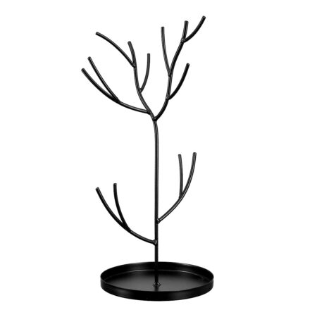 Μπιζουτιέρα Δέντρο Μαύρο Μέταλλο 17x14x27cm