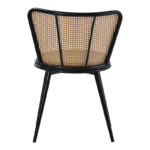 Καρέκλα Daniele  φυσικό pe rattan-ανθρακί pu-μαύρο μέταλλο 46.5x57.5x77.5εκ