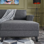 Πολυμορφικός καναπές κρεβάτι PWF-0536  ύφασμα ανθρακί 300x202x78εκ