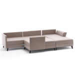 Πολυμορφικός καναπές κρεβάτι PWF-0536  ύφασμα κρεμ 300x202x78εκ