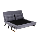 Καναπές κρεβάτι Ethereal  2θέσιος ύφασμα ανθρακί-μαύρο 133x78x78εκ