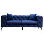 Καναπές 2θέσιος PWF-0579  ύφασμα μπλε 197x90x73εκ