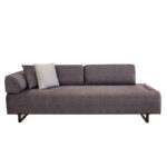 Καναπές-κρεβάτι PWF-0595  3θέσιος ύφασμα ανθρακί 220x90x80εκ