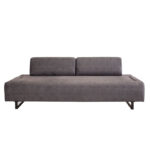Καναπές κρεβάτι με βοηθητικό τραπέζι PWF-0595  ύφασμα ανθρακί 220x90x80εκ