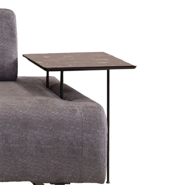 Καναπές κρεβάτι με βοηθητικό τραπέζι PWF-0595  ύφασμα ανθρακί 220x90x80εκ