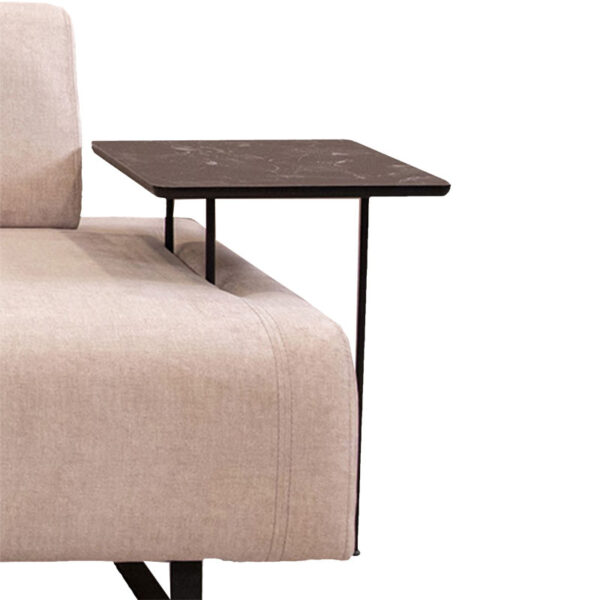 Καναπές κρεβάτι 3θέσιος με βοηθητικό τραπέζι PWF-0595  ύφασμα μπεζ 220x90x80εκ