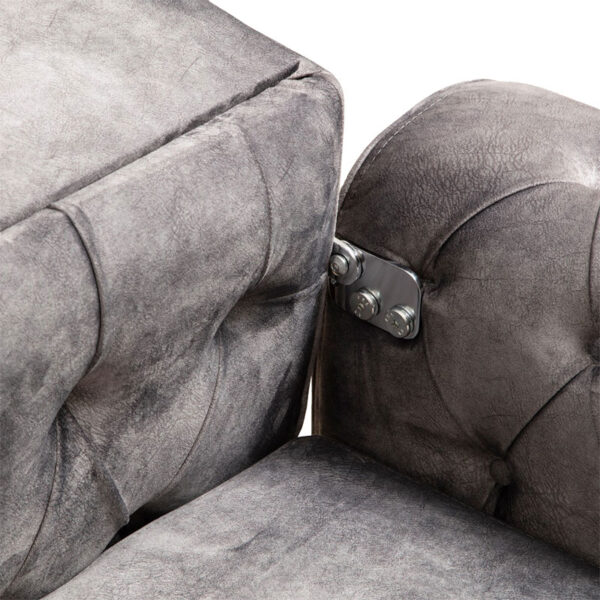 Καναπές-κρεβάτι PWF-0567  3θέσιος ύφασμα ανθρακί 220x95x80εκ