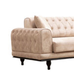 Καναπές-κρεβάτι PWF-0567  3θέσιος ύφασμα μπεζ 220x95x80εκ
