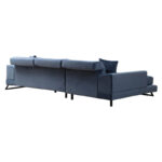 Γωνιακός καναπές PWF-0575  δεξιά γωνία ύφασμα μπλε 308/190x92εκ