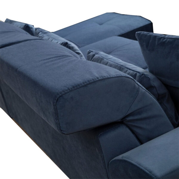 Γωνιακός καναπές PWF-0575  αριστερή γωνία ύφασμα μπλε 308/190x92εκ