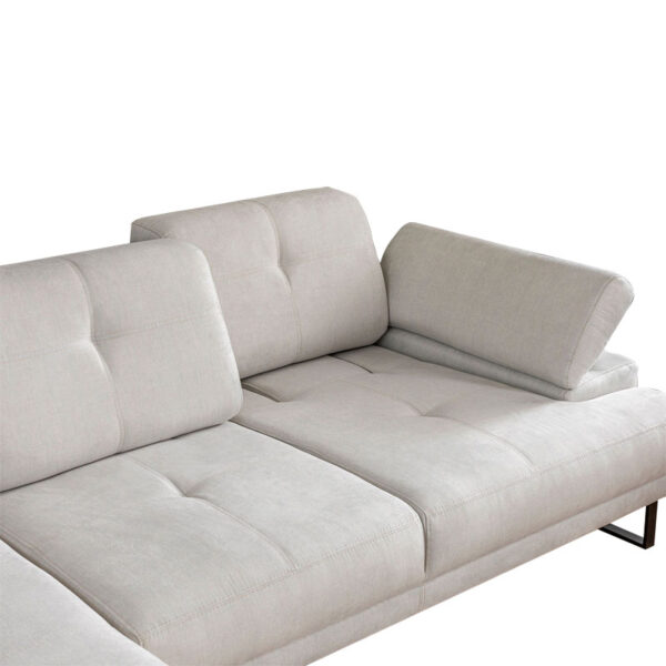 Γωνιακός καναπές με δεξιά γωνία PWF-0586  ύφασμα μπεζ 314x174x83εκ