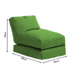 Πολυθρόνα πουφ-κρεβάτι Dreamy  αδιάβροχο πράσινο