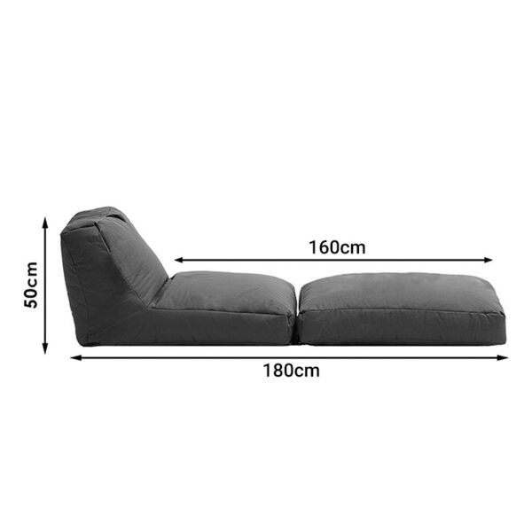 Πολυθρόνα πουφ-κρεβάτι Dreamy  αδιάβροχο μαύρο