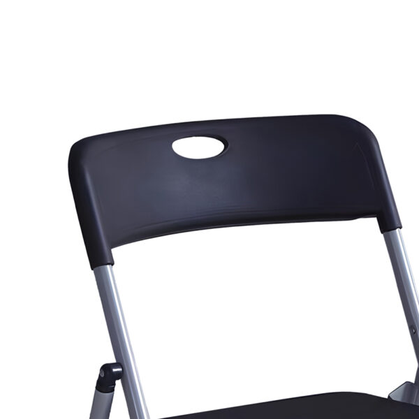 Καρέκλα πτυσσόμενη Daxton  PP μαύρο-ασημί 49x46.5x73.5εκ
