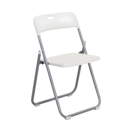 Καρέκλα πτυσσόμενη Daxton  PP λευκό-ασημί 49x46.5x73.5εκ