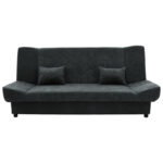 Kαναπές-κρεβάτι Tiko  3θέσιος με αποθηκευτικό χώρο ύφασμα ανθρακί 200x85x90εκ