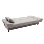 Kαναπές-κρεβάτι Tiko  3θέσιος με αποθηκευτικό χώρο ύφασμα γκρι 200x85x90εκ