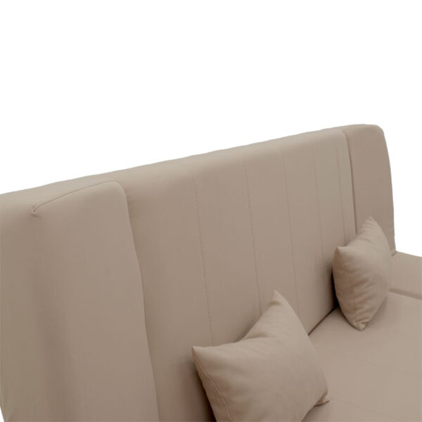 Kαναπές-κρεβάτι Tiko  3θέσιος αποθηκευτικός χώρος ύφασμα μπεζ 200x85x90εκ