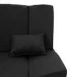 Kαναπές-κρεβάτι Tiko  3θέσιος αποθηκευτικός χώρος ύφασμα μαύρο 200x85x90εκ