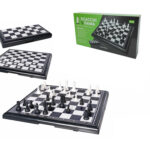 Παιχνίδι Επιτραπέζιο 2 Σε 1 Σκάκι/Ντάμα Μαύρο/Λευκό Για 6+ Ετών