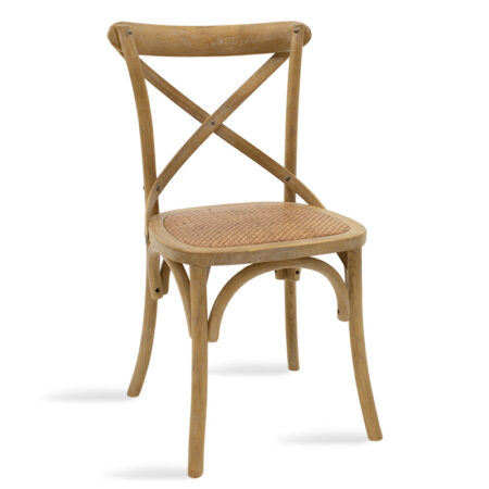 Καρέκλα Reid  ξύλο sonoma antique-έδρα καφέ rattan